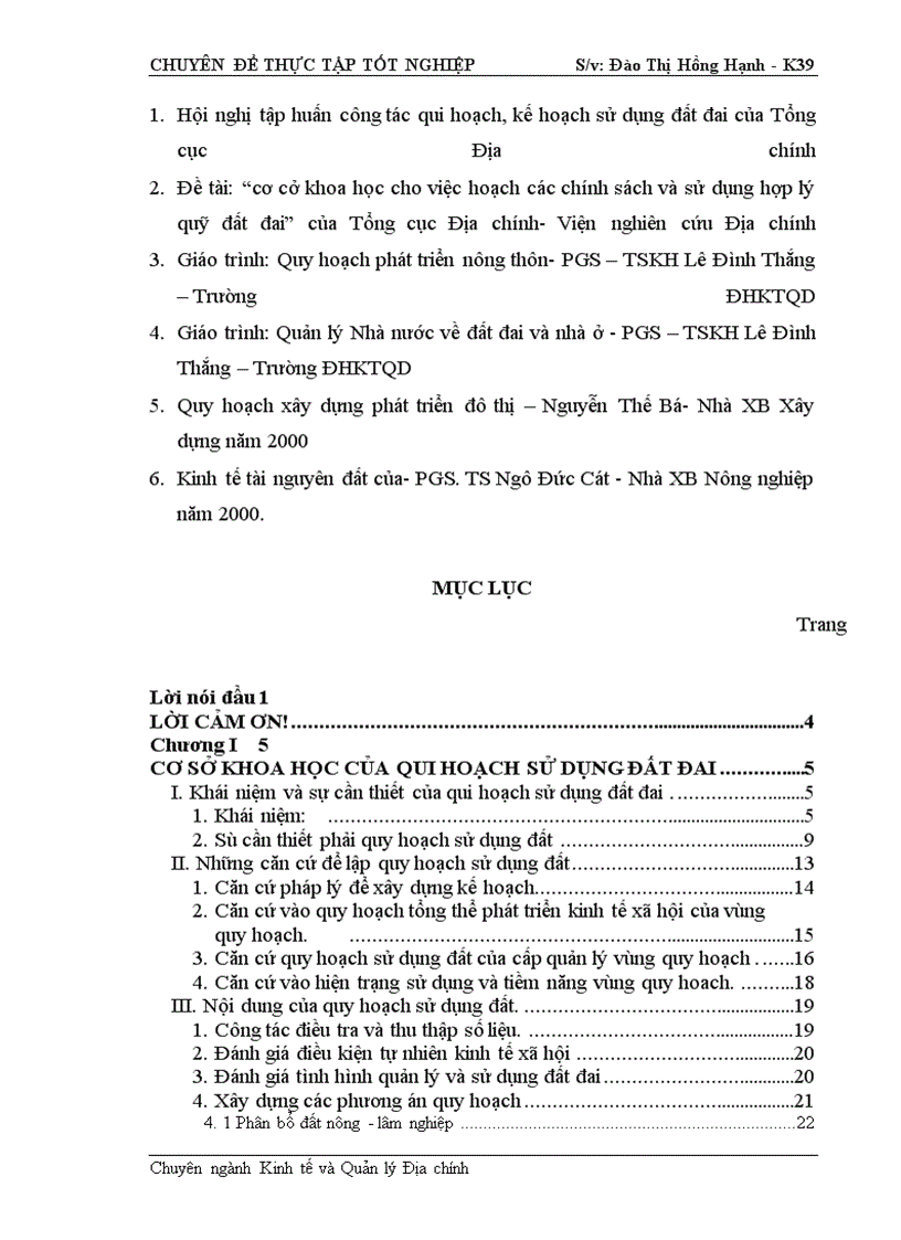 image for page Cơ sở khoa học của quy hoạch sử dụng đất đai huyện Lộc Bình- Tỉnh Lạng Sơn thời kỳ 2001- 2010