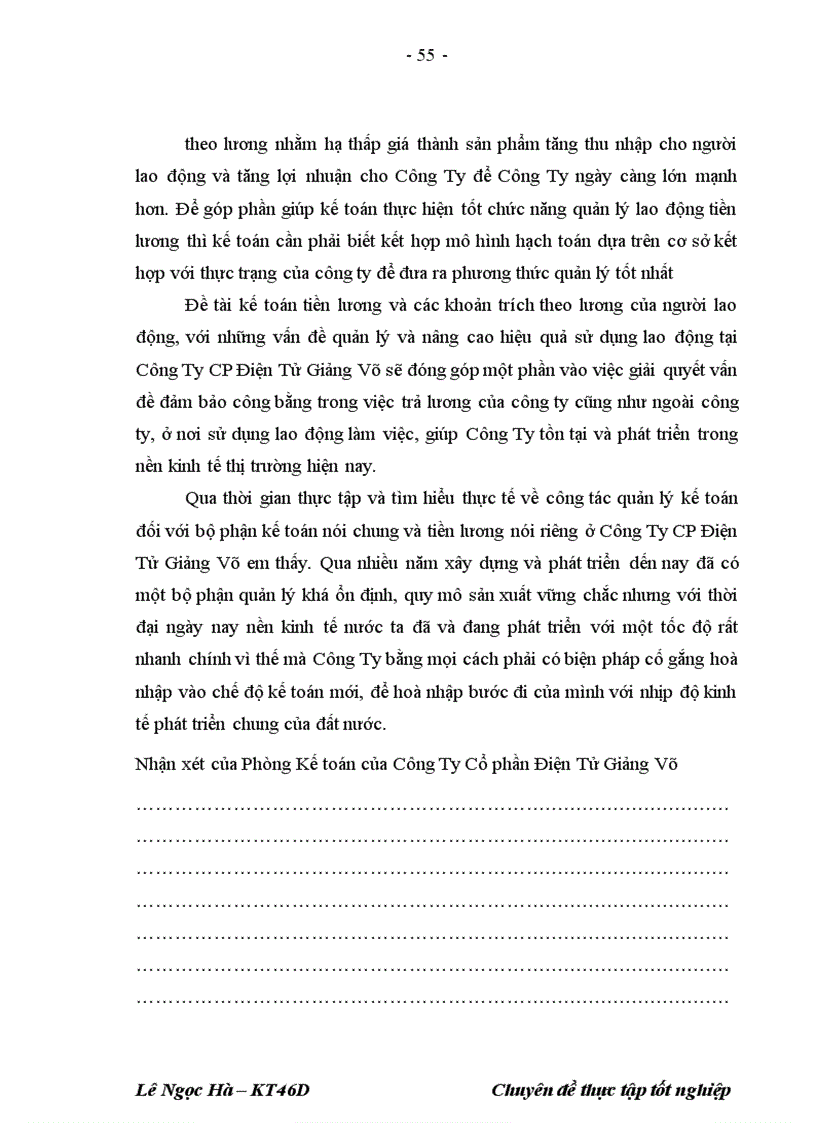 image for page Kế toán tiền lương và các khoản trích theo lương tại Công ty Cổ phần Điện Tử Giảng Võ