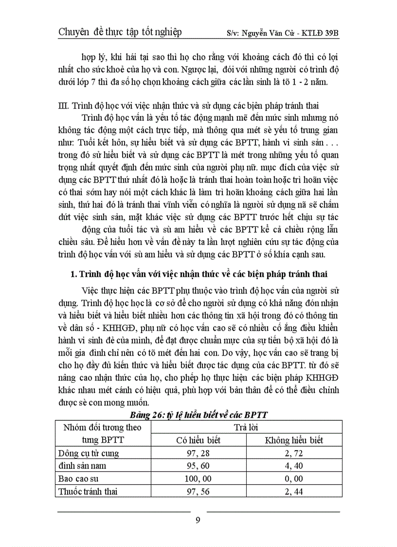 image for page Nghiên cứu sự ảnh hưởng của trình độ học vấn đến mức sinh ở tỉnh Thanh Hoá