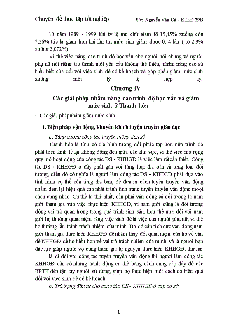 image for page Nghiên cứu sự ảnh hưởng của trình độ học vấn đến mức sinh ở tỉnh Thanh Hoá