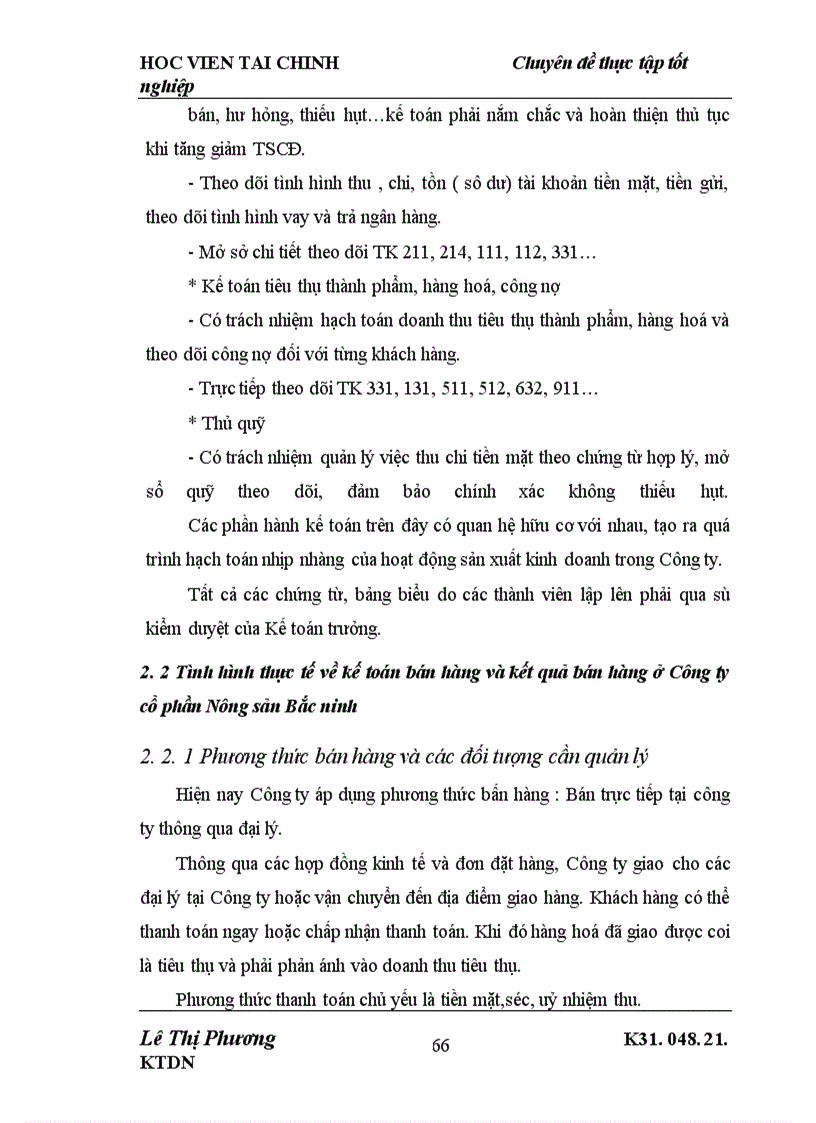 image for page Phương hướng hoàn thiện công tác kế toán bán hàng tại Công ty cổ phần Nông sản Bắc Ninh