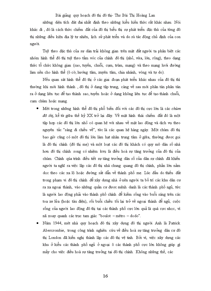 image for page Bài giảng quy hoạch đô thị