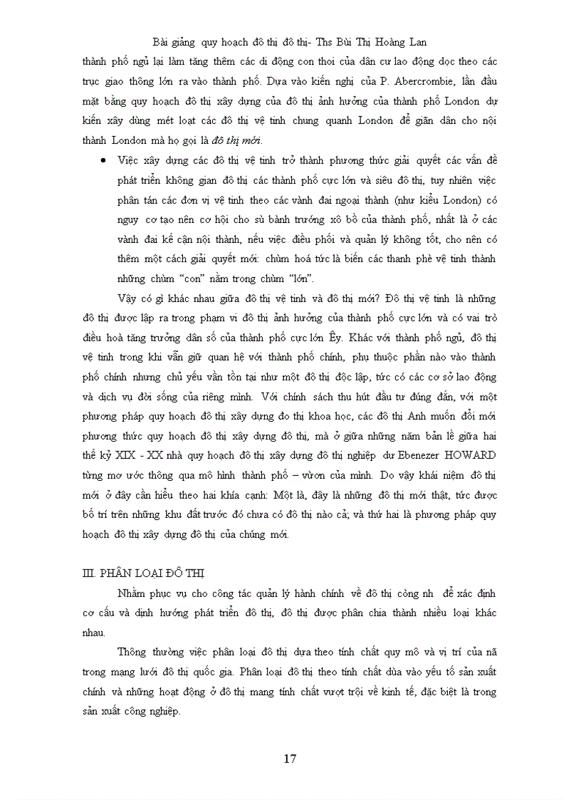 image for page Bài giảng quy hoạch đô thị