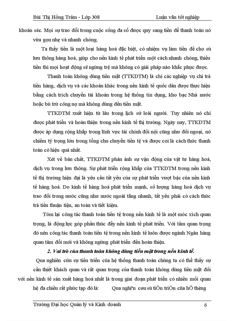 image for page Vấn đề mở rộng và hoàn thiện công tác thanh toán không dùng tiền mặt tại ngân hàng công thương chi nhánh Hai Bà Trưng-Hà Nội