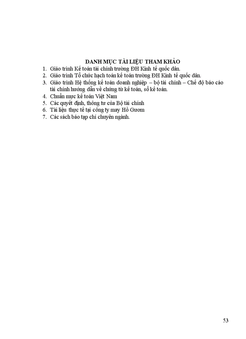 image for page Tổ chức một số phần hành kế toán chủ yếu tại công ty may Hồ Gươm