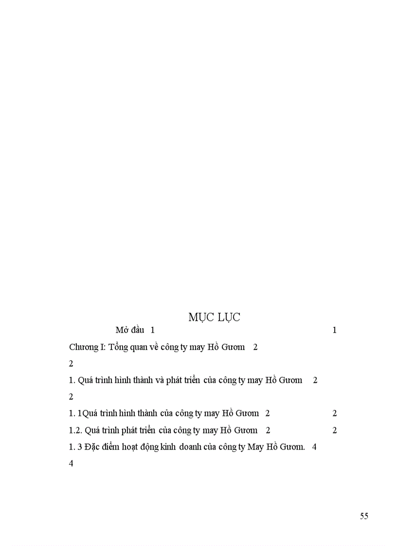 image for page Tổ chức một số phần hành kế toán chủ yếu tại công ty may Hồ Gươm