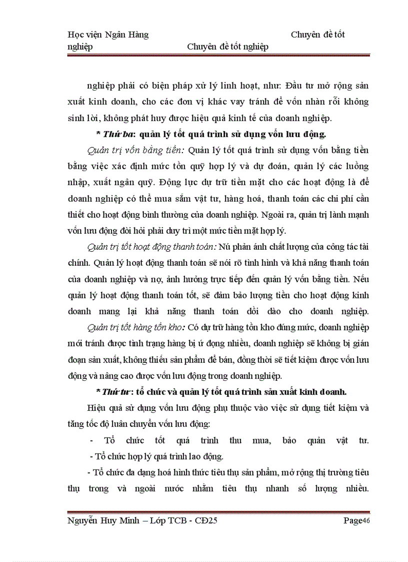 image for page Tình hình huy động và sử dụng vốn lưu động trong Công ty cổ phần năng lượng Bắc Hà