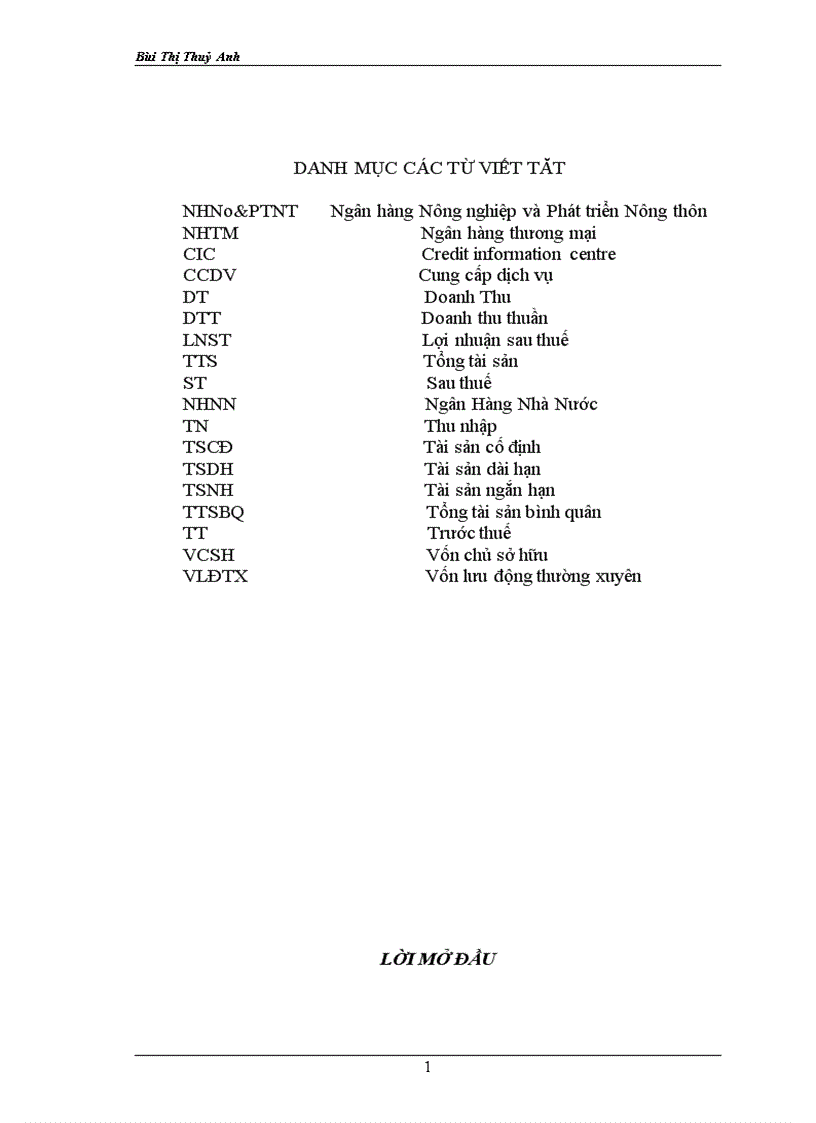 image for page Phân tích tài chính của doanh nghiệp thông qua báo cáo tài chính của doanh nghiệp vay vốn tại ngân hàng Nông nghiệp và Phát triển Nông thôn nam Hà Nội.