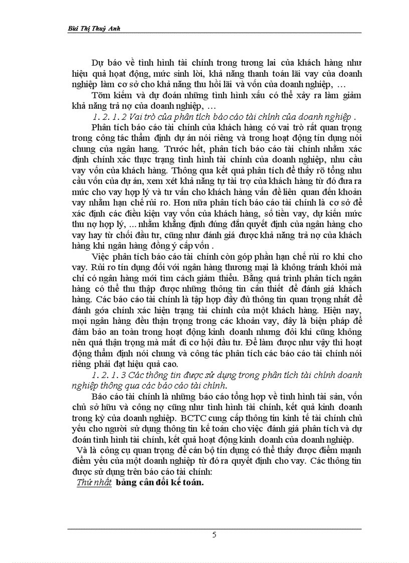image for page Phân tích tài chính của doanh nghiệp thông qua báo cáo tài chính của doanh nghiệp vay vốn tại ngân hàng Nông nghiệp và Phát triển Nông thôn nam Hà Nội.