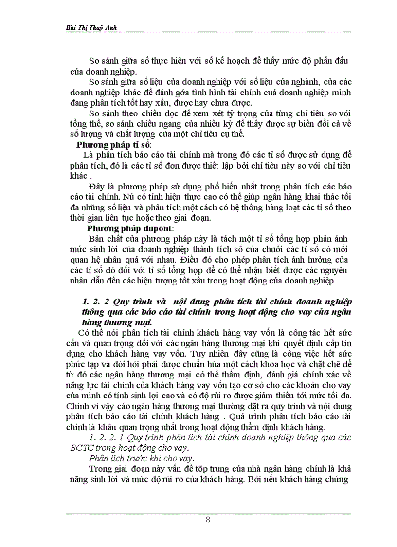 image for page Phân tích tài chính của doanh nghiệp thông qua báo cáo tài chính của doanh nghiệp vay vốn tại ngân hàng Nông nghiệp và Phát triển Nông thôn nam Hà Nội.