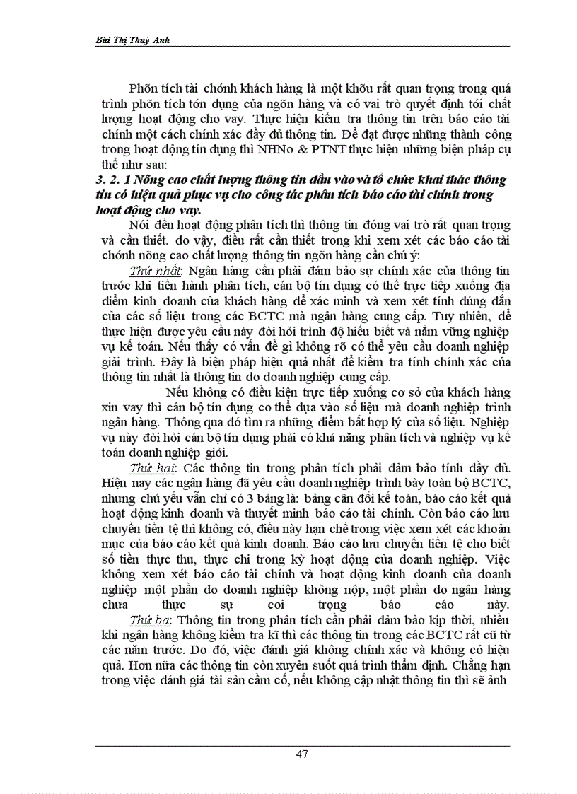 image for page Phân tích tài chính của doanh nghiệp thông qua báo cáo tài chính của doanh nghiệp vay vốn tại ngân hàng Nông nghiệp và Phát triển Nông thôn nam Hà Nội.