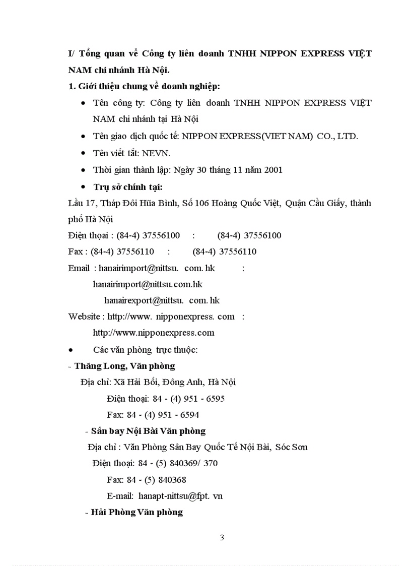 image for page Đặc điểm cơ sở vật chất phục vụ hoạt động kinh doanh Công ty liên doanh TNHH NIPPON EXPRESS