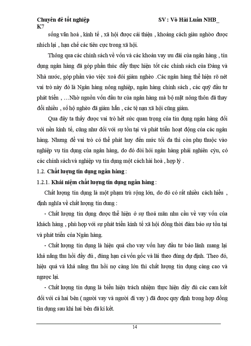 image for page Giải pháp nâng cao chất lượng tín dụng tại Ngân Hàng Đầu Tư và Phát Triển Việt Nam chi nhanh Quang Trung