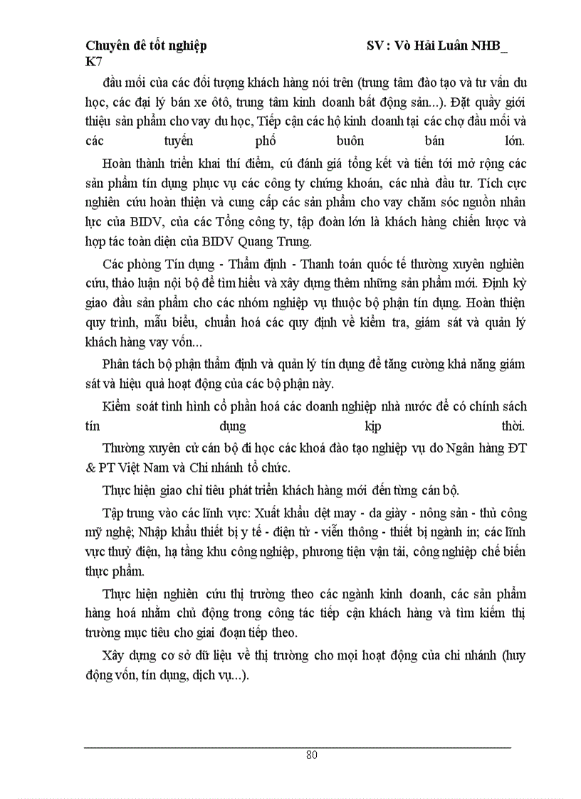 image for page Giải pháp nâng cao chất lượng tín dụng tại Ngân Hàng Đầu Tư và Phát Triển Việt Nam chi nhanh Quang Trung