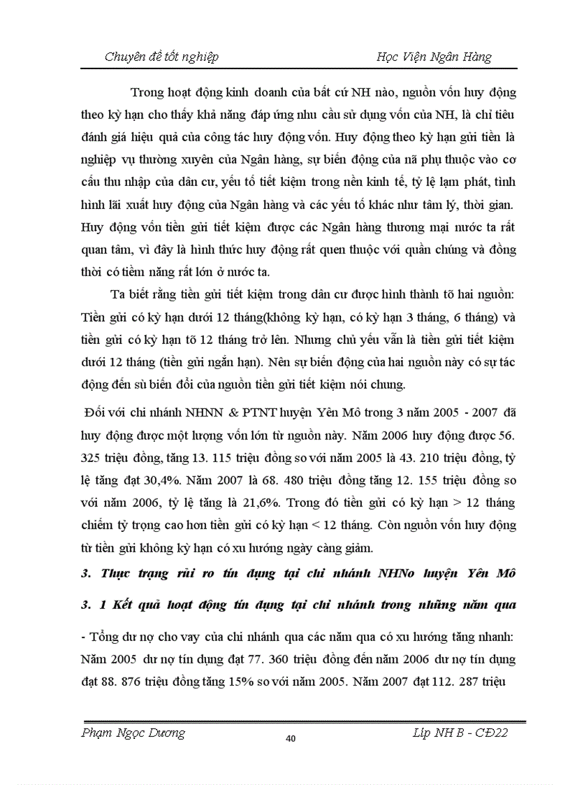 image for page Giải pháp phòng ngừa hạn chế rủi ro tín dụng trong hoạt động kinh doanh tại Ngân hàng Nông nghiệp và phát triển nông thôn Việt Nam chi nhánh Huyện Yên Mô - Tỉnh Ninh Bình