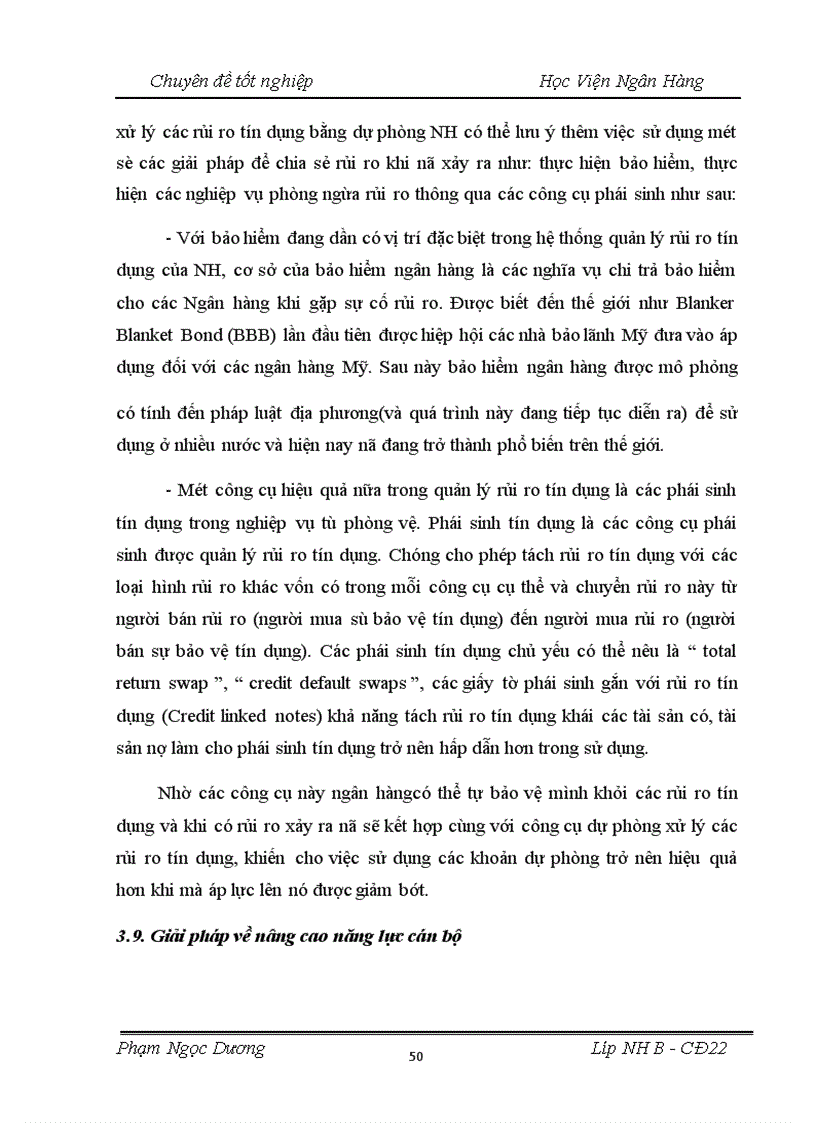 image for page Giải pháp phòng ngừa hạn chế rủi ro tín dụng trong hoạt động kinh doanh tại Ngân hàng Nông nghiệp và phát triển nông thôn Việt Nam chi nhánh Huyện Yên Mô - Tỉnh Ninh Bình