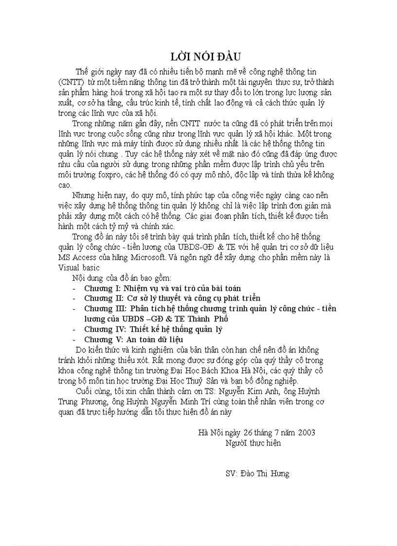 image for page Phân tích, thiết kế cho hệ thống quản lý công chức - tiền lương của UBDS-GĐ&TE với hệ quản trị cơ sở dữ liệu MS Access