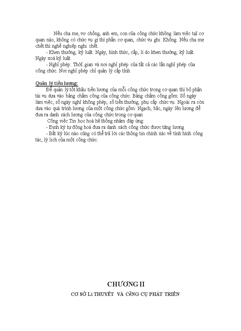 image for page Phân tích, thiết kế cho hệ thống quản lý công chức - tiền lương của UBDS-GĐ&TE với hệ quản trị cơ sở dữ liệu MS Access