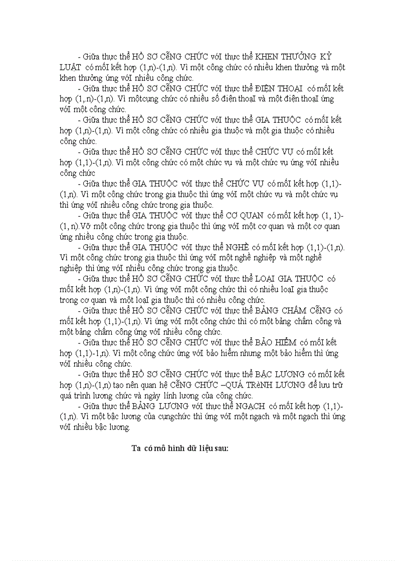 image for page Phân tích, thiết kế cho hệ thống quản lý công chức - tiền lương của UBDS-GĐ&TE với hệ quản trị cơ sở dữ liệu MS Access