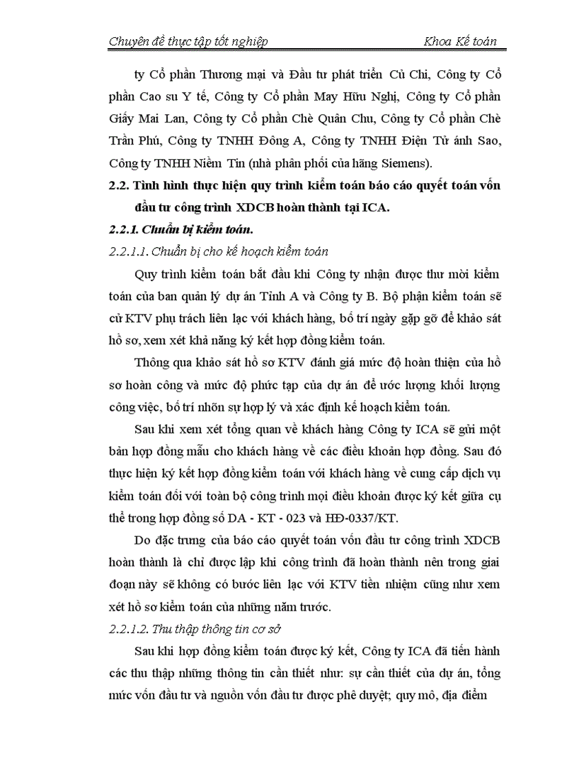 image for page Tìm hiểu quy trình kiểm toán báo cáo quyết toán vốn đầu tư công trình xây dựng cơ bản hoàn thành do Công ty TNHH Kiểm toán và Tư vấn quản lý (ICA) thực hiện