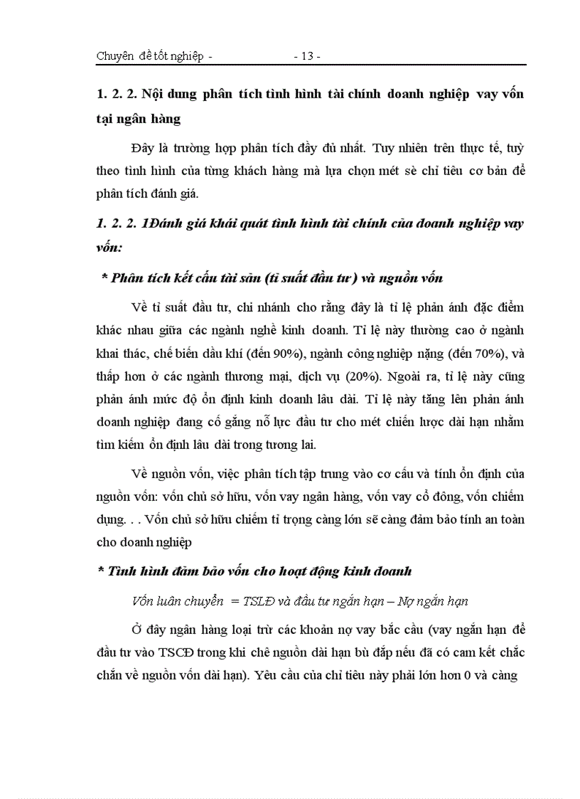 image for page Một số giải pháp nâng cao chất lượng công tác phân tích tài chính các doanh nghiệp vay vốn tại Ngân hàng Công thương chi nhánh Ba Đình