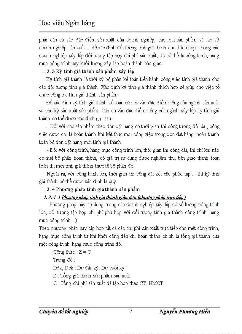 image for page Hoàn thiện về kế toán tập hợp chi phí sản xuất và tính giá thành sản phẩm xây lắp tại cÔNG ty cổ phần đầu tư và xây dựng hud3