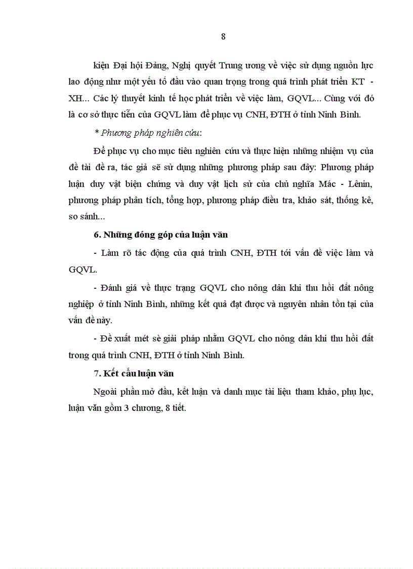 image for page Việc làm cho nông dân khi thu hồi đất trong quá trình công nghiệp hoá, đô thị hoá ở tỉnh Ninh Bình