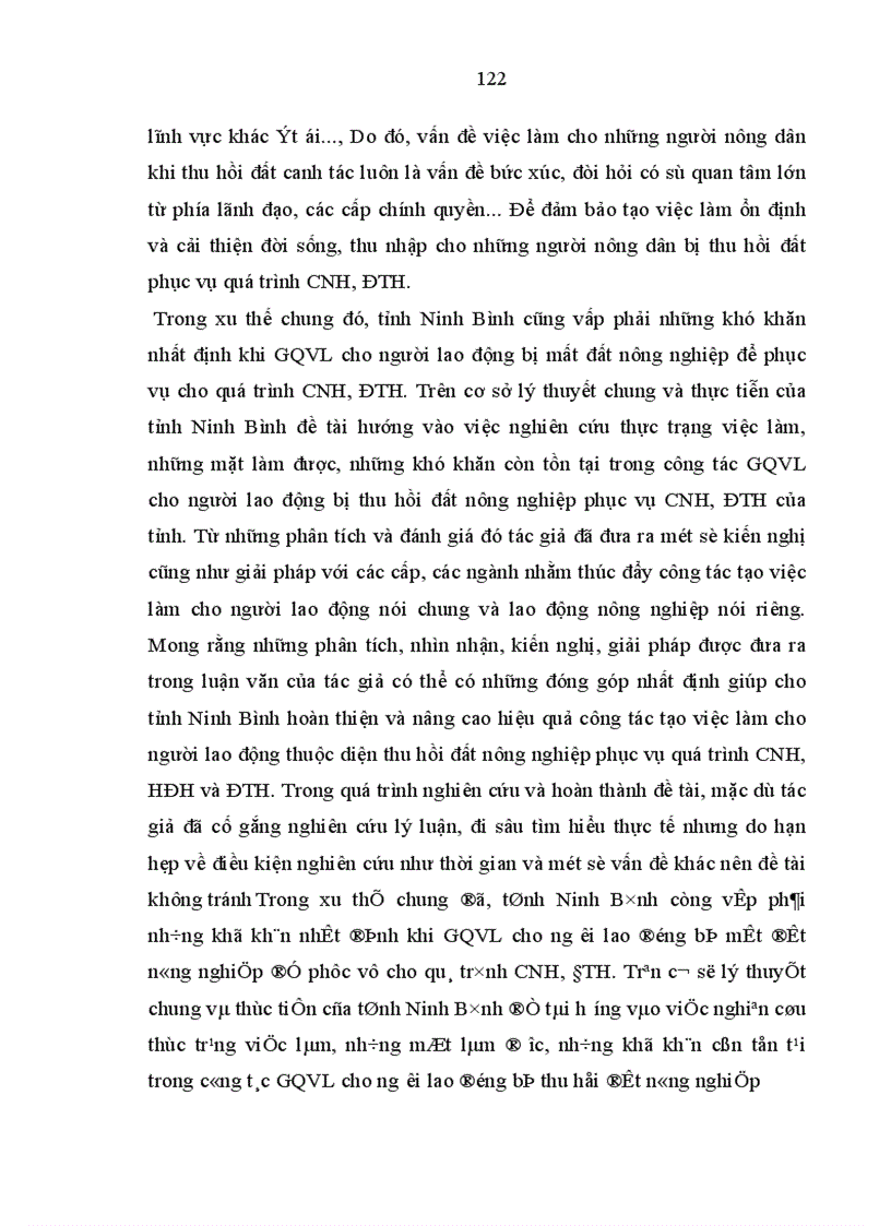 image for page Việc làm cho nông dân khi thu hồi đất trong quá trình công nghiệp hoá, đô thị hoá ở tỉnh Ninh Bình