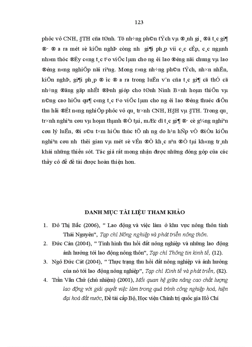 image for page Việc làm cho nông dân khi thu hồi đất trong quá trình công nghiệp hoá, đô thị hoá ở tỉnh Ninh Bình