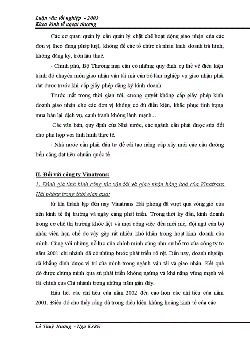 image for page Giao nhận hàng hoá xuất nhập khẩu tại công ty giao nhận kho vận ngoại thương (Vinatrans) HP. Thực trạng và một số giải pháp