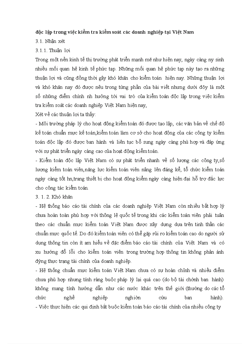 image for page Vai trò của kiểm toán độc lập trong việc kiểm tra,kiểm soát các doanh nghiệp Việt Nam hiện nay