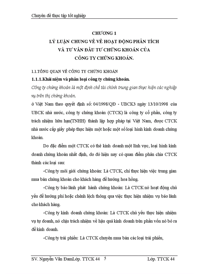 image for page Hoạt động phân tích và tư vấn đầu tư chứng khoán