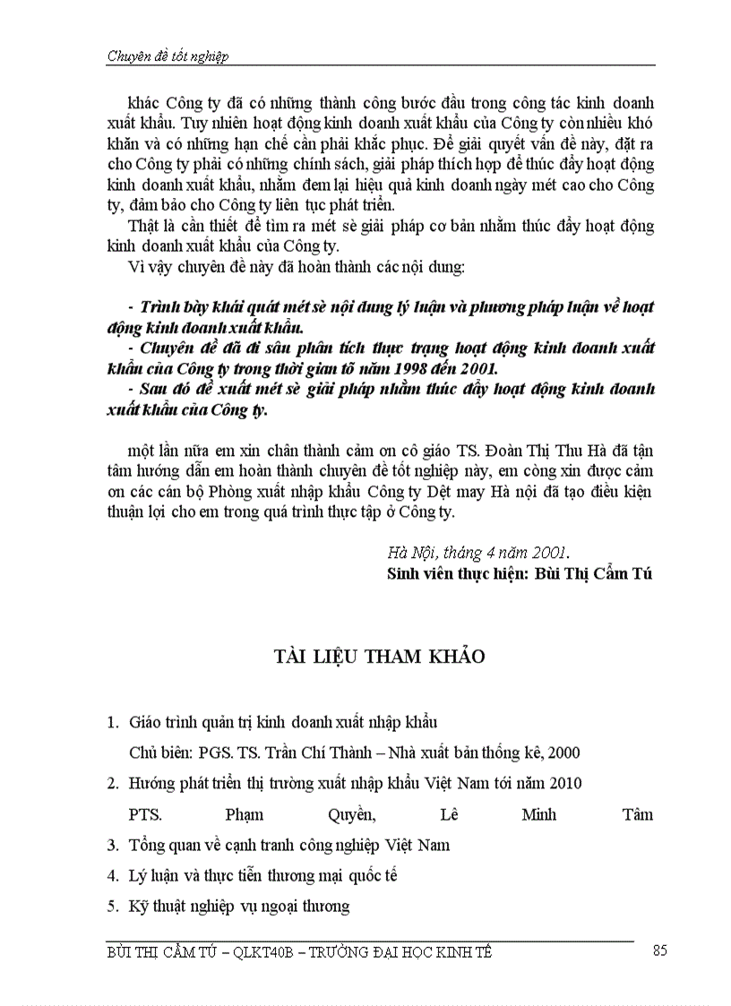 image for page Một số giải pháp nhằm thúc đẩy hoạt động kinh doanh xuất khẩu của Công ty Dệt may Hà nội