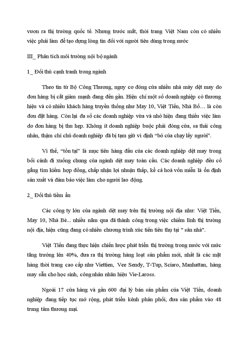 image for page Tổng quan ngành dệt may Việt Nam