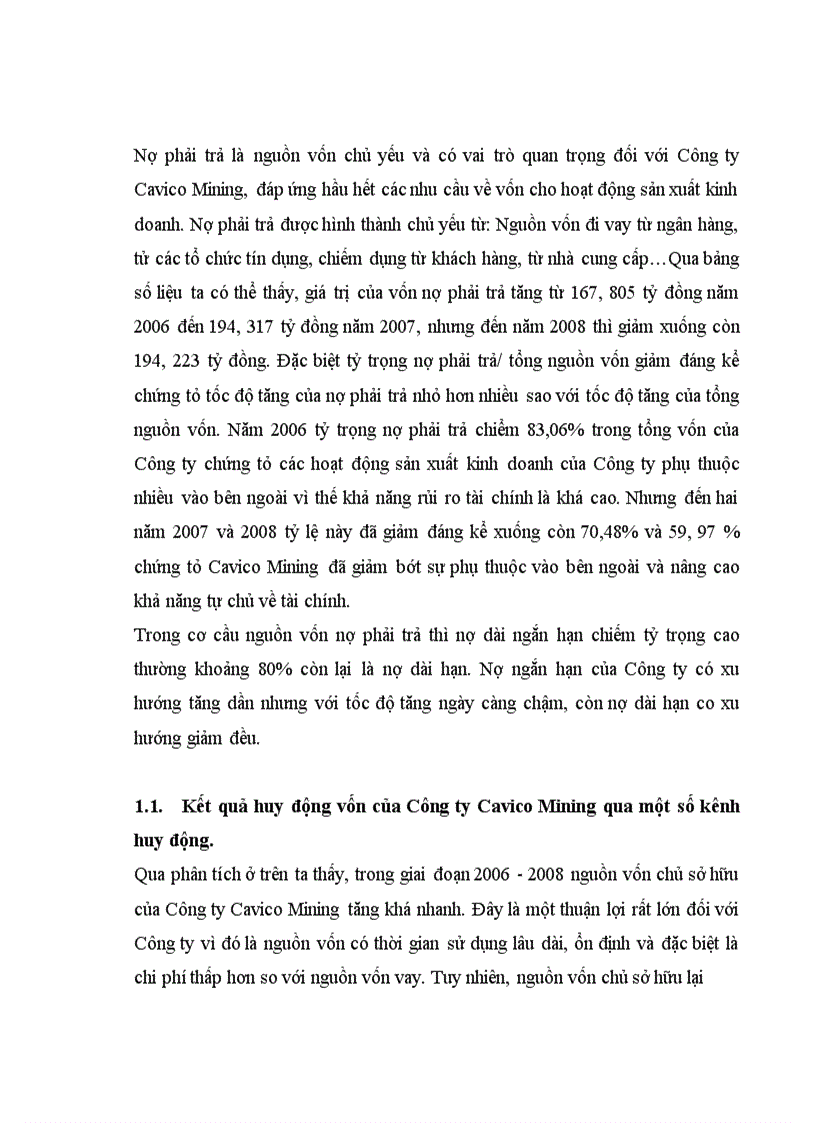image for page Một số giải pháp tăng cường huy động và nâng cao hiệu quả sử dụng vốn của công ty cổ phần cavico việt nam khai thác mỏ và xây dựng đến năm 2015