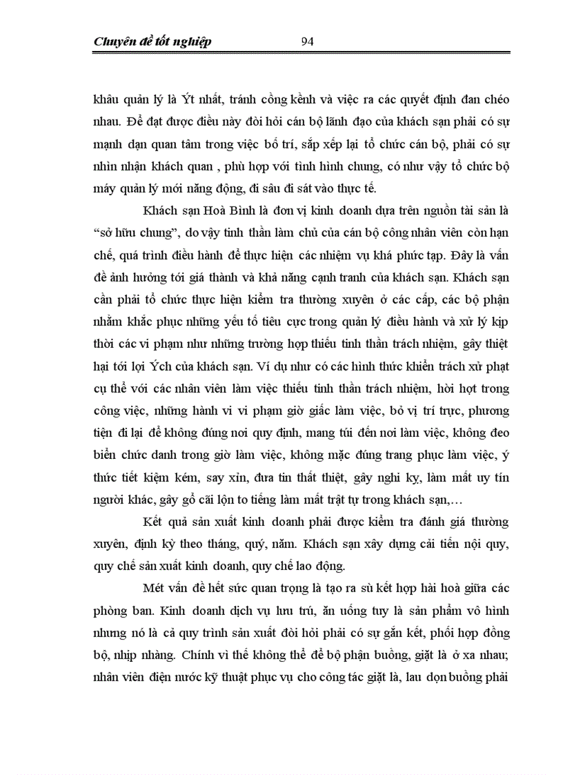 image for page Một số giải pháp nhằm xây dựng và hoàn thiện cơ cấu tổ chức bộ máy quản lý của khách sạn Hoà Bình thuộc Tổng công ty du lịch Hà Nội