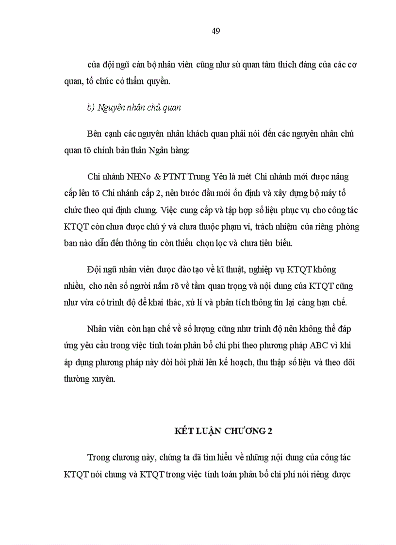 image for page Giải pháp ứng dụng kế toán quản trị trong việc tính toán phân bổ chi phí gián tiếp vào sản phẩm tại Chi nhánh NHNo&PTNT Trung Yên