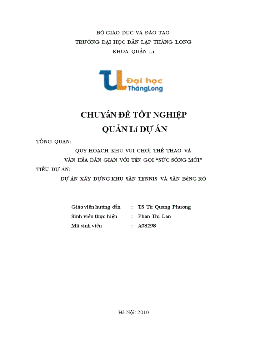 image for page Quy hoạch khu vui chơi thể thao và văn hóa dân gian