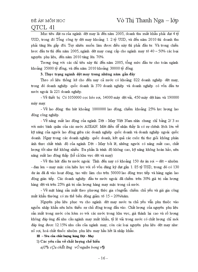 image for page Những thách thức và yêu cầu hàng Dệt - May trong quá trình hội nhập