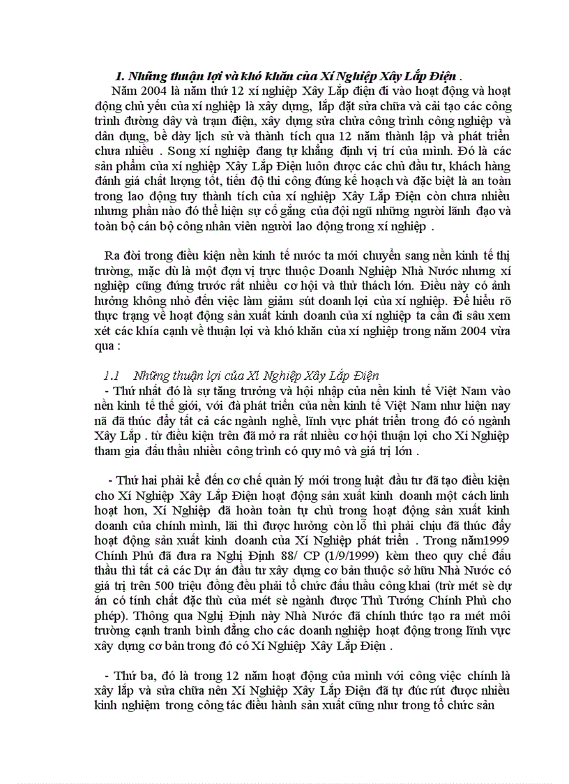 image for page Lợi nhuận và một số biện pháp chủ yếu phấn đấu tăng lợi nhuận ở Xí Nghiệp Xây Lắp Điện