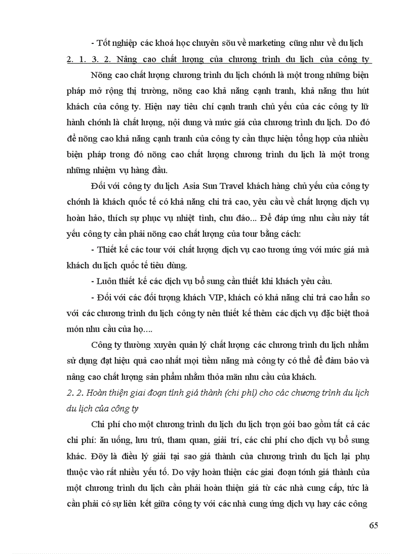 image for page Hoàn thiện quy trình tổ chức thực hiện chương trình du lịch giành cho khách nước ngoài vào Việt Nam của công ty du lịch Asia Sun Travel
