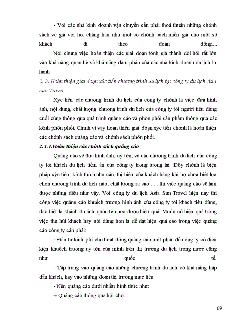 image for page Hoàn thiện quy trình tổ chức thực hiện chương trình du lịch giành cho khách nước ngoài vào Việt Nam của công ty du lịch Asia Sun Travel