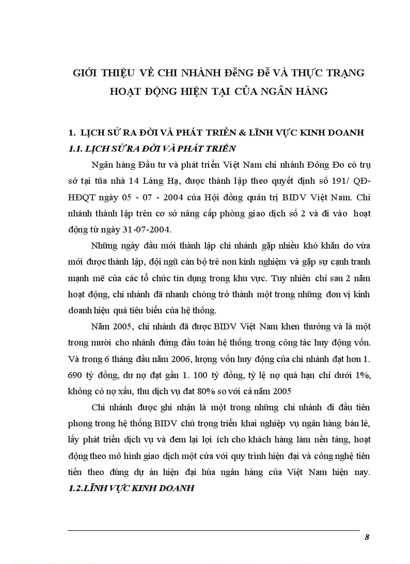 image for page Đánh giá hoạt động quản trị quan hệ khách hàng của ngân hàng Đầu Tư Và Phát Triển (BIDV) chi nhánh Đông Đô, Hà Nội