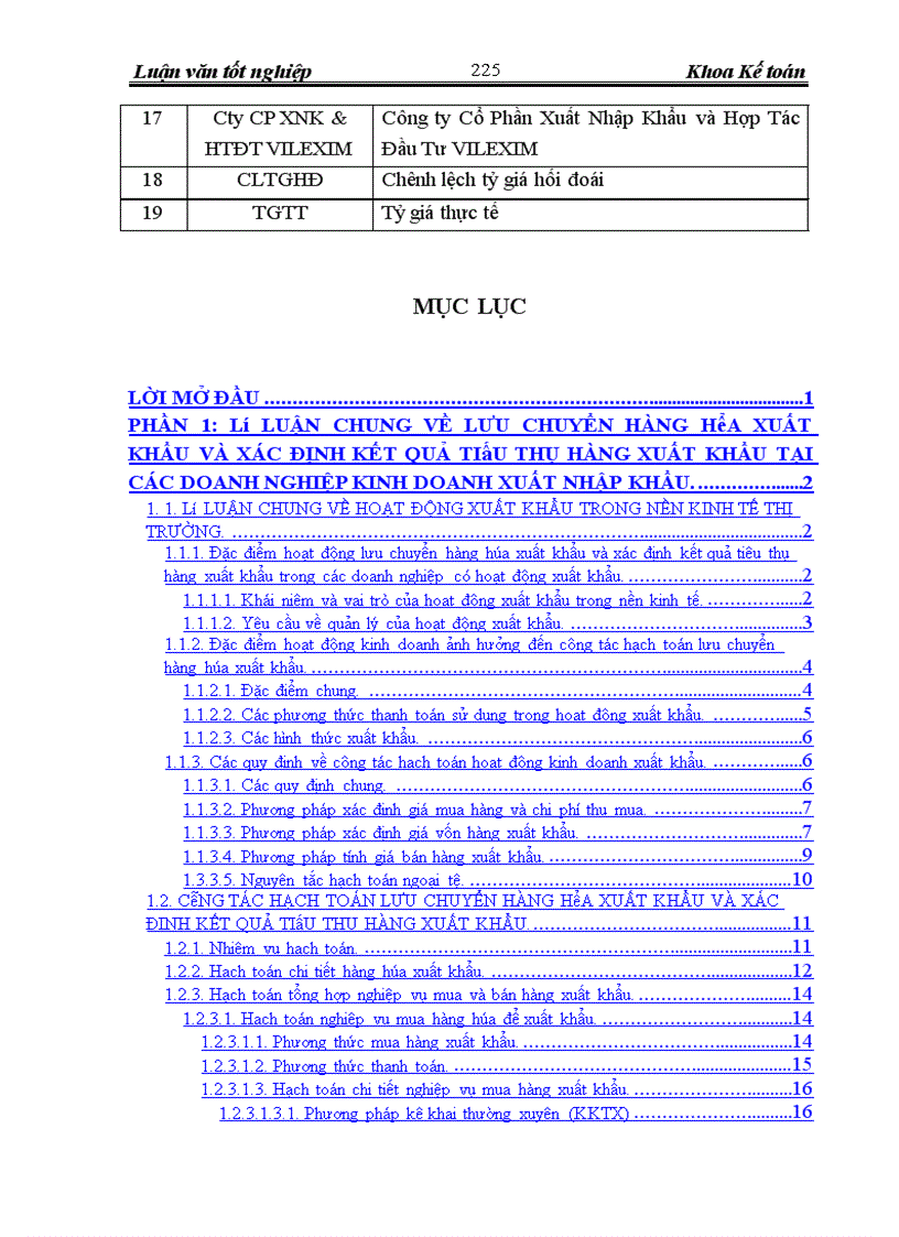 image for page Hoàn thiện hạch toán lưu chuyển hàng hóa xuất khẩu và xác định kết quả tiêu thụ hàng xuất khẩu tại Công Ty CP XNK & HTĐT VILEXIM