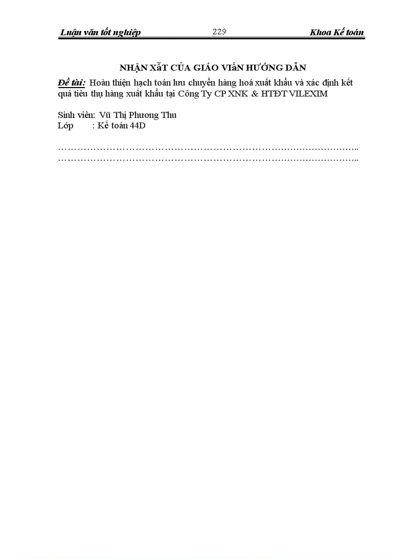 image for page Hoàn thiện hạch toán lưu chuyển hàng hóa xuất khẩu và xác định kết quả tiêu thụ hàng xuất khẩu tại Công Ty CP XNK & HTĐT VILEXIM