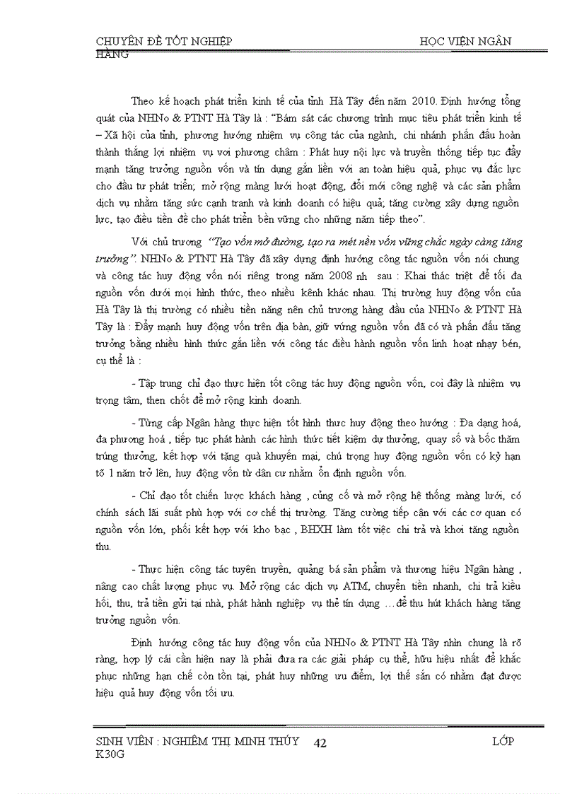 image for page Một số giải pháp nhằm nâng cao hiệu quả công tác huy động vốn tại Ngân hàng Nông nghiệp và phát triển nông thôn tỉnh Hà Tây