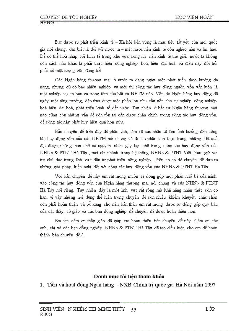 image for page Một số giải pháp nhằm nâng cao hiệu quả công tác huy động vốn tại Ngân hàng Nông nghiệp và phát triển nông thôn tỉnh Hà Tây