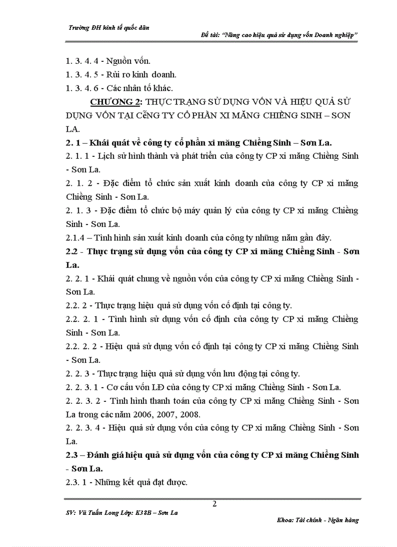 image for page Một số giải pháp nhằm nâng cao hiệu quả sử dụng vốn tại công ty cổ phần xi măng Chiềng Sinh - Sơn La