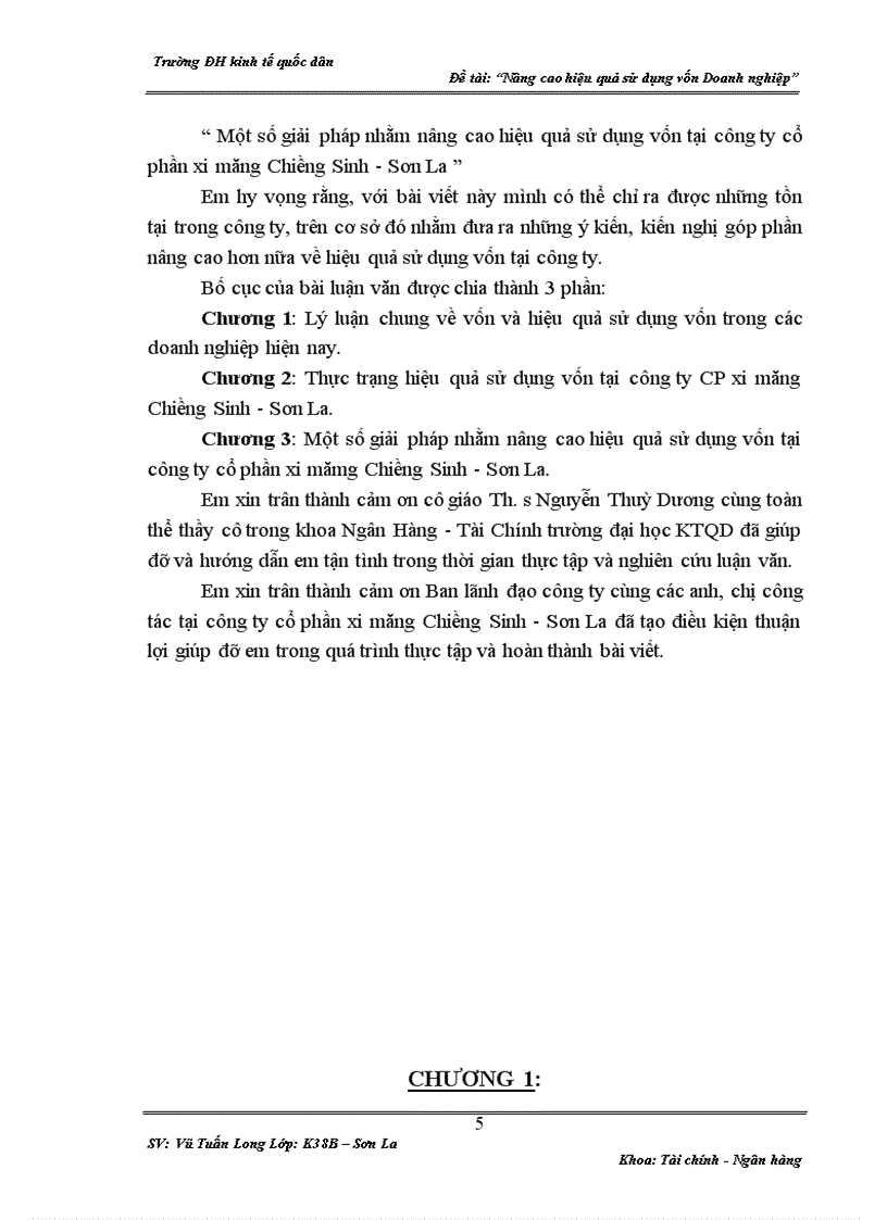 image for page Một số giải pháp nhằm nâng cao hiệu quả sử dụng vốn tại công ty cổ phần xi măng Chiềng Sinh - Sơn La