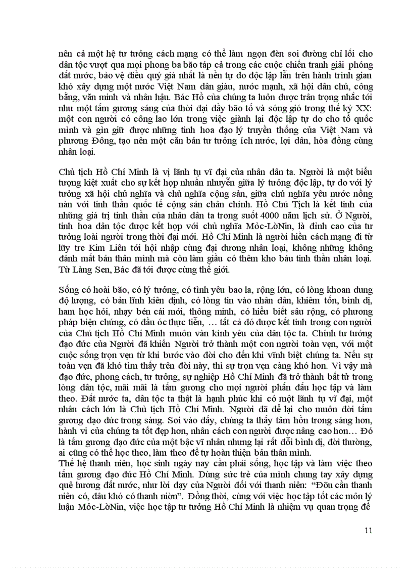 image for page Phân tích luận điểm: Cuộc đời và sự nghiệp của Chủ tịch Hồ CHí Minh là sự kết hợp giữa đức và tài, là sự hòa nhập giữa trí tuệ và kiến thức, phẩm chất và năng lực, là sự nỗ lực cống hiến quên mình cho lý tưởng cao cả vì con người.